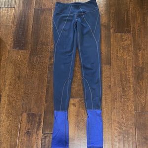 Athleta Gray Long Leggings With Blue Details XXS